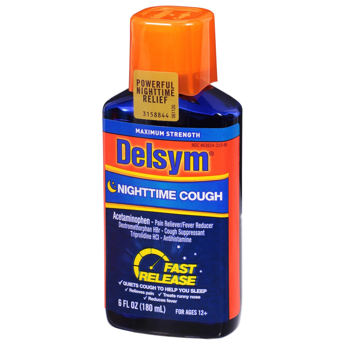 Delsym Nighttime Cough Maximum Strength Liquid, 6 Oz